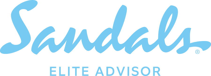 Light blue Sandals Resorts logo with the text