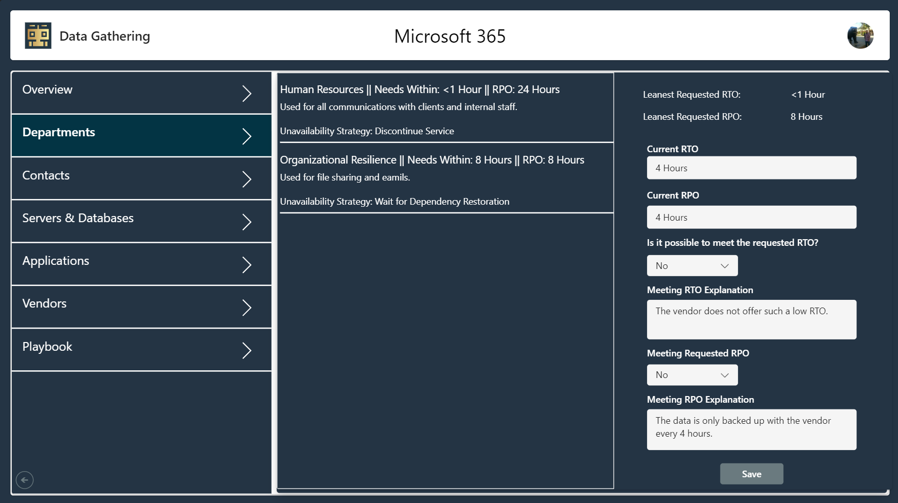 Microsoft 365 settings interface with options, including Properties, and form fields for editing user information.