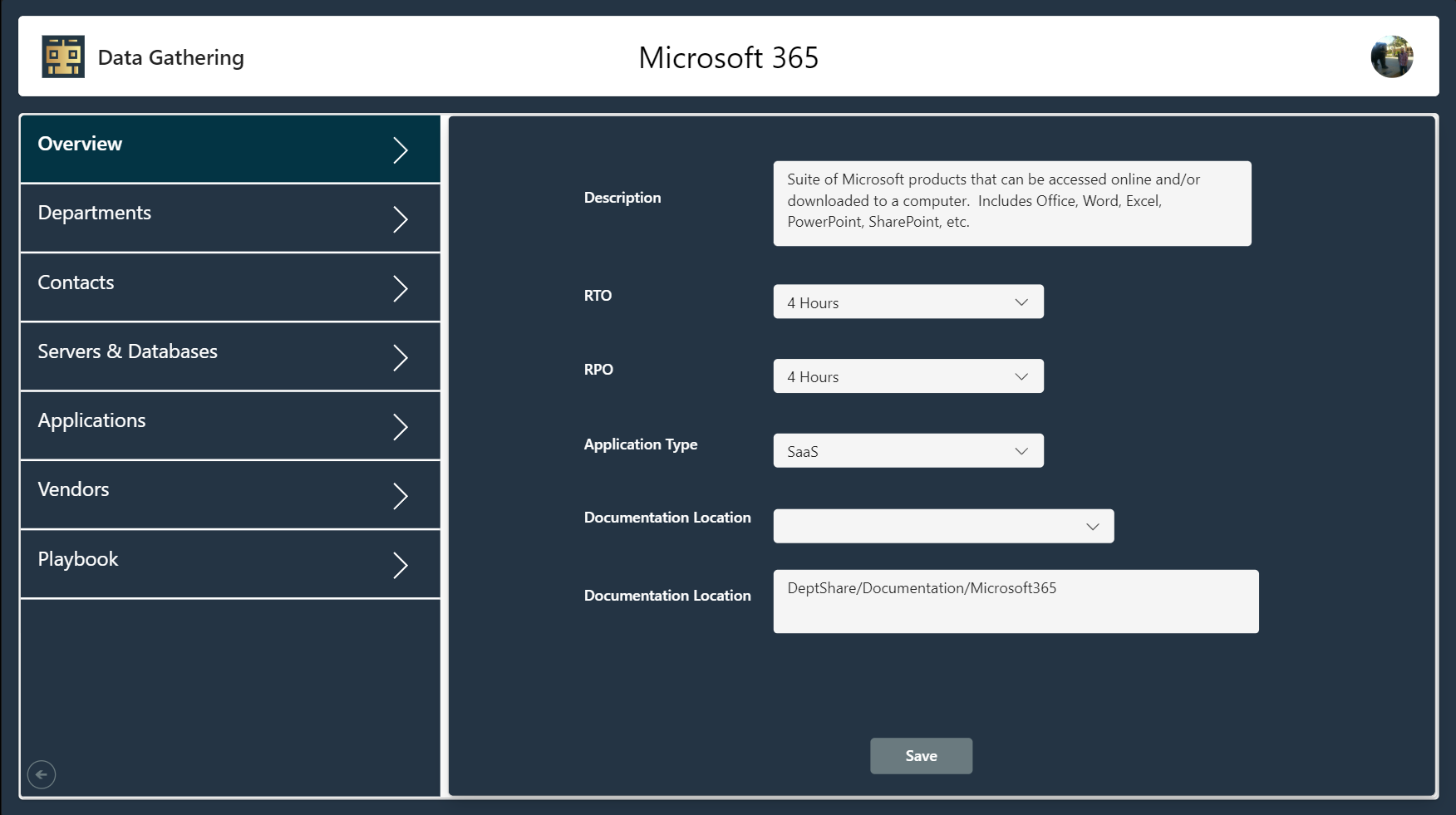 Screenshot of Vintch 365 settings menu with various options, including version and server location.