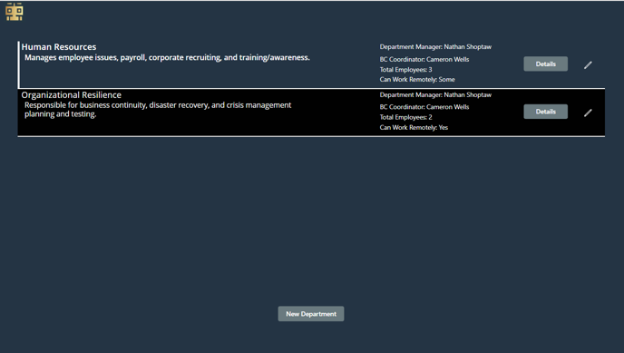 A dark interface shows two employee roles; 