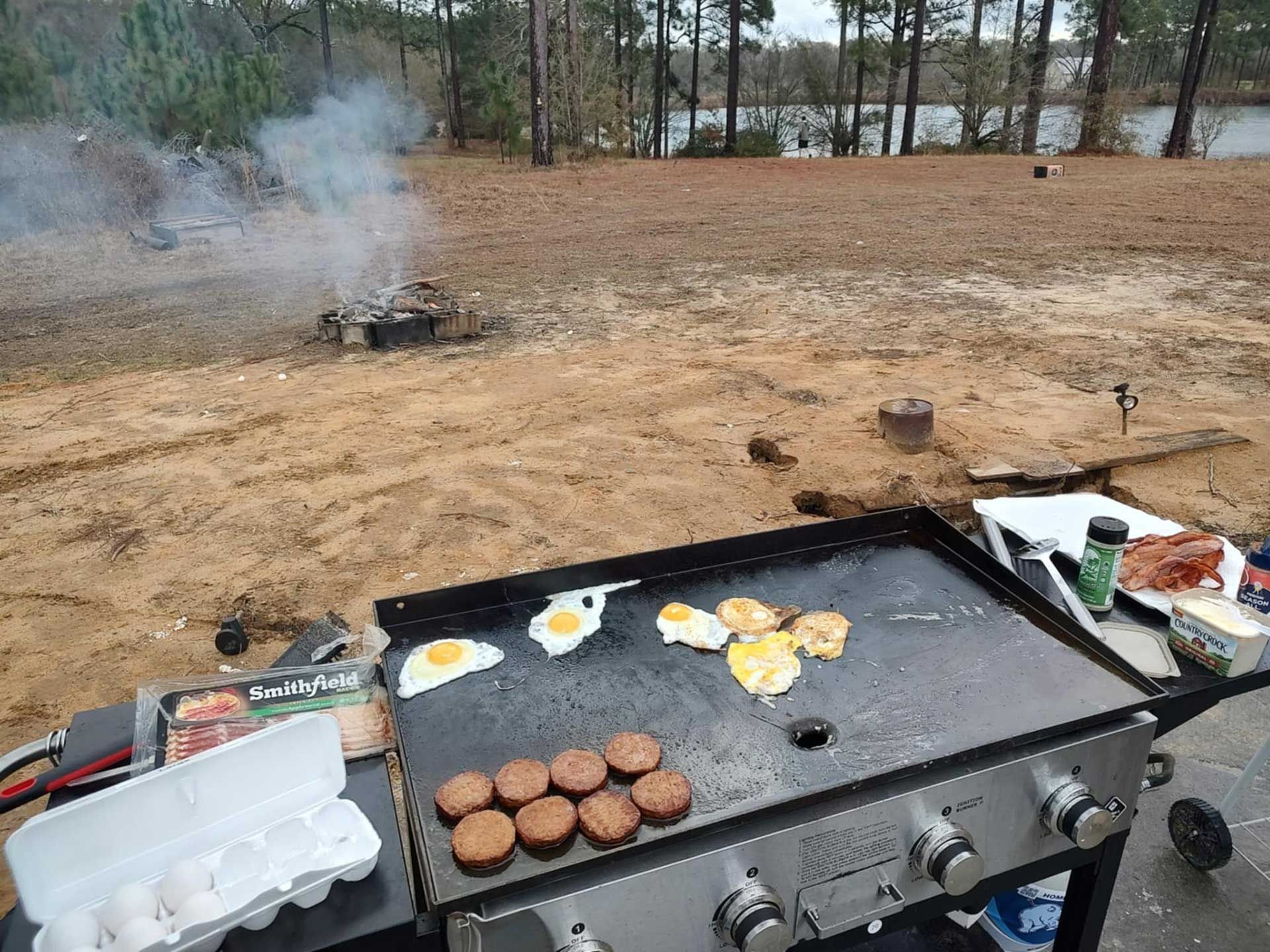 cooking food
