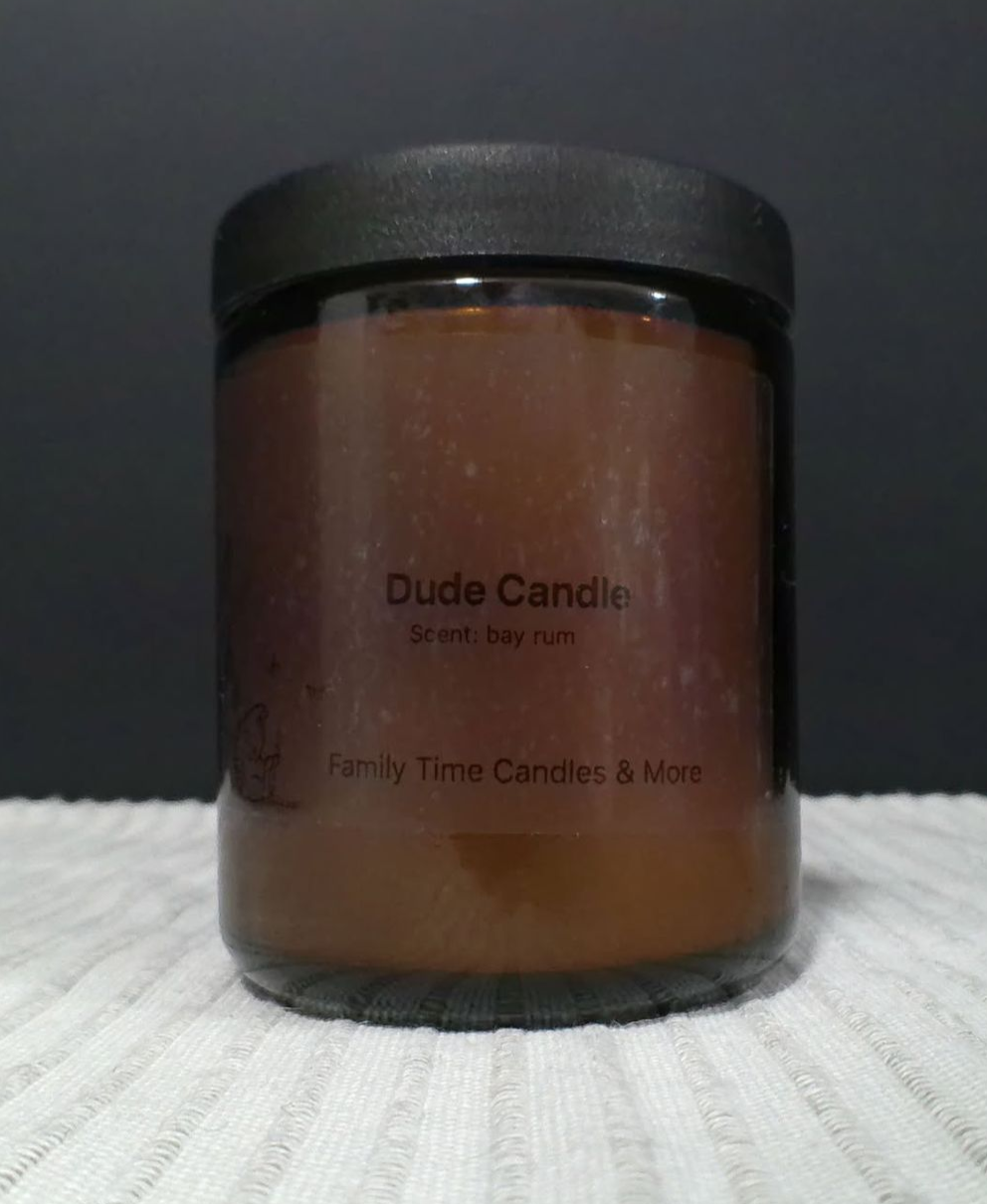 Dude Bay Rum Scented Candle