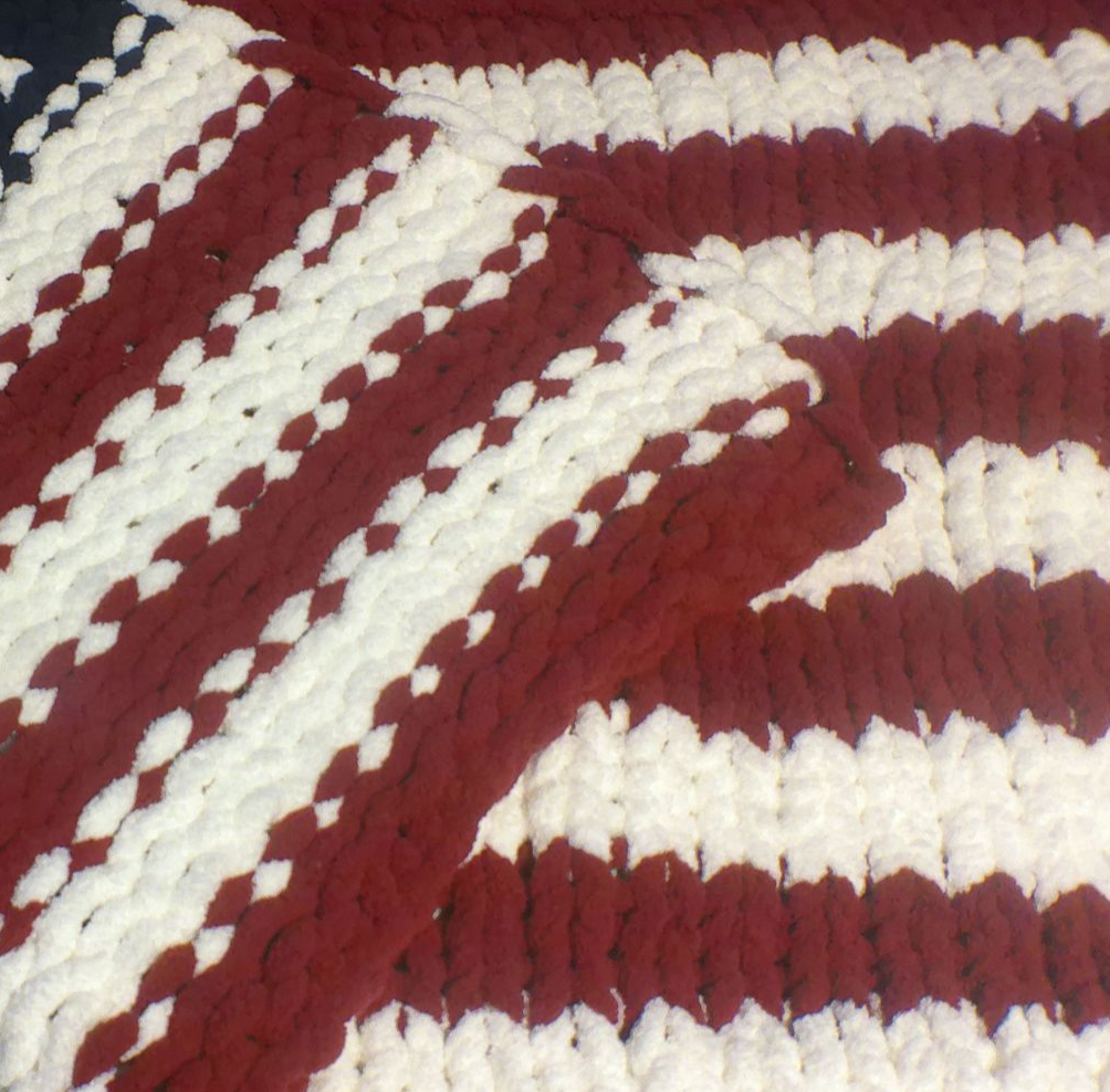 USA Chunky Knit Blanket