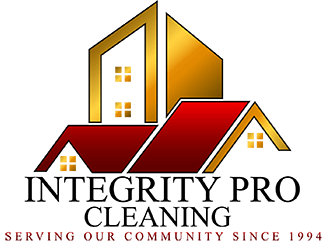 Logo: gold and red house shapes,