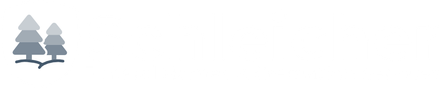 White text logo for Schleicher Funeral Homes & Cremation Services with a shield icon with trees
