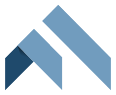 A blue arrow pointing up on a white background.