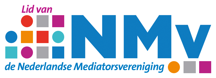 Logo voor NVM, met gekleurde vierkanten en de tekst
