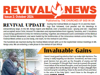 Revival news issue is published by the churches of god in uk
