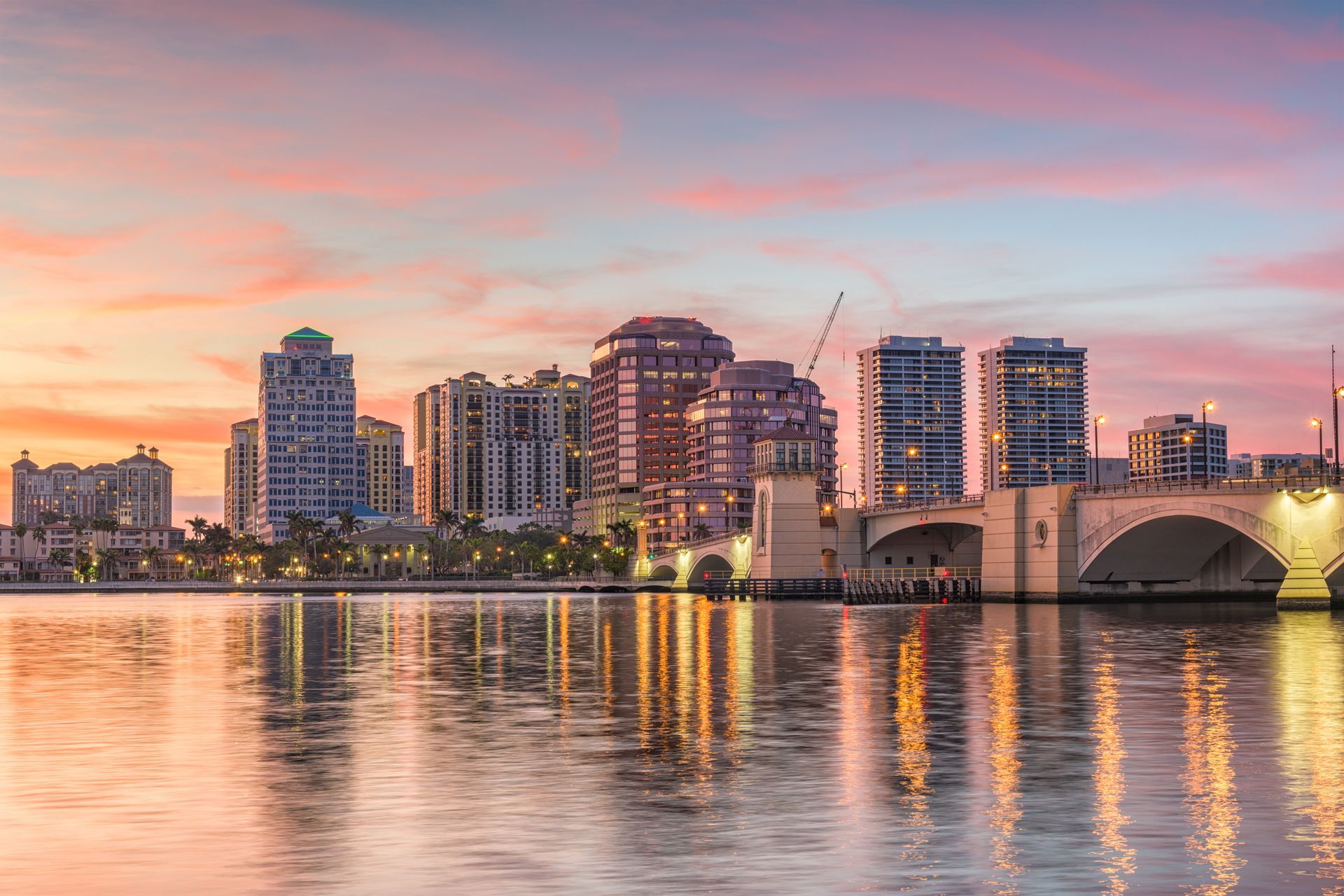 West Palm Beach, FL skyline at IWCE 2025