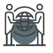 two people holding the world