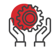 two hands holding a cog