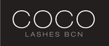 Ein schwarz-weißes Logo für Coco Lashes BCN