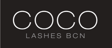 Ein schwarz-weißes Logo für Coco Lashes BCN