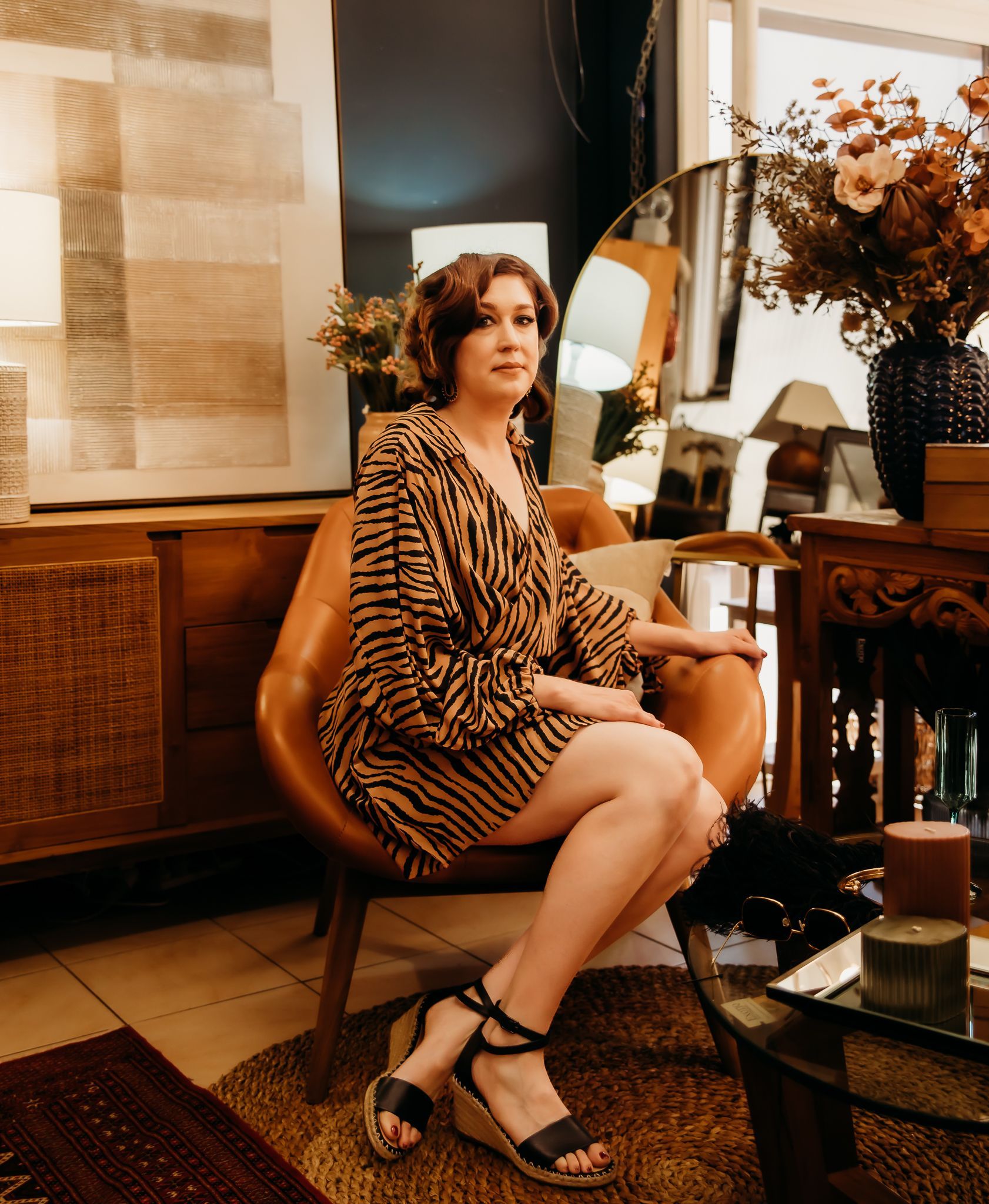 A Lady with a Tiger Pattern Dress - Lavie Hair & Beauty in Ciccone, NT