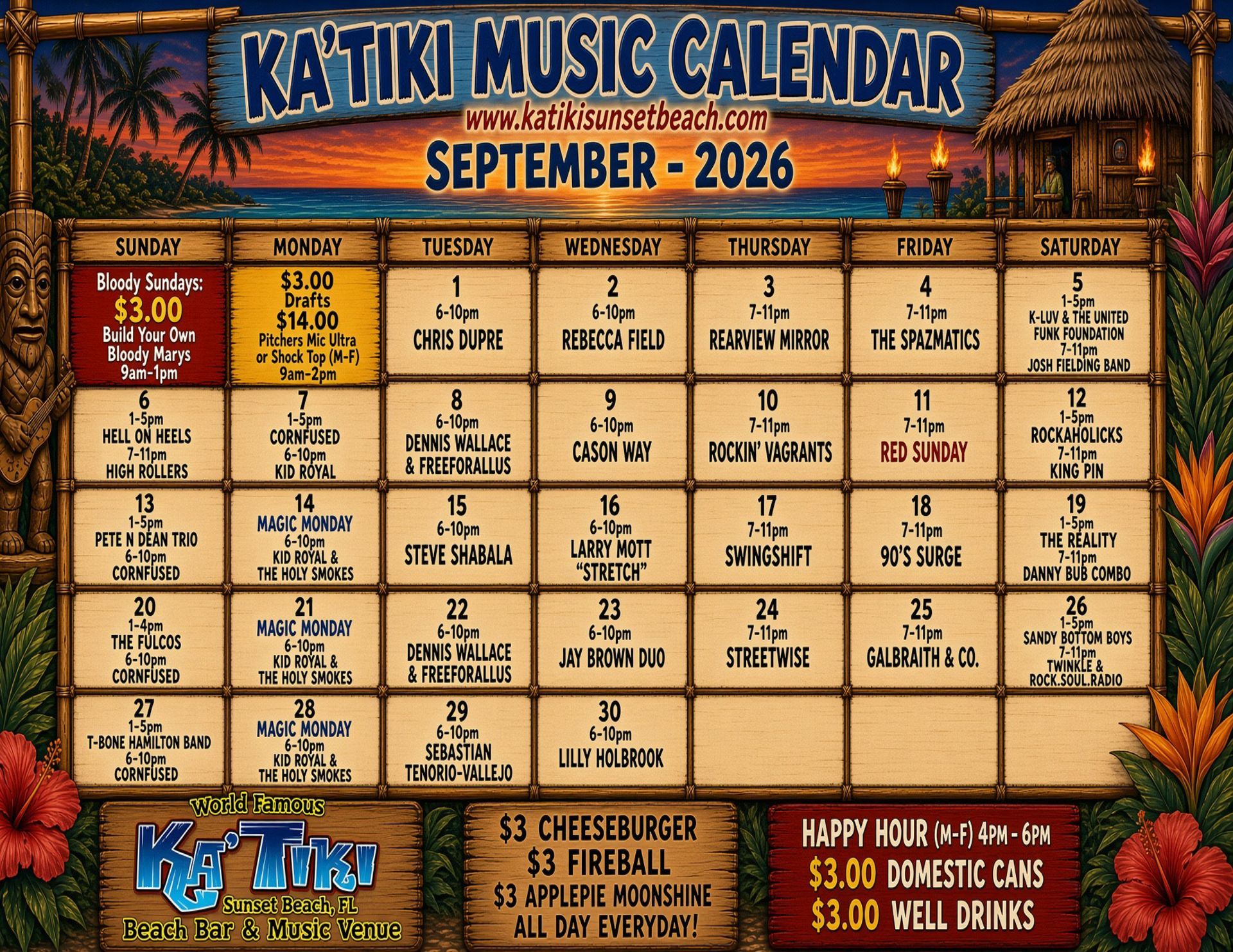 Ka Tiki Live Music Schedule Ka Tiki Live Music Schedule