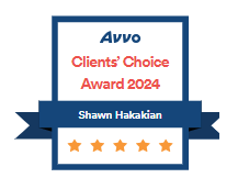 ADVO Clients’ Choice Award 2024 badge with Shawn Hakakian and five stars