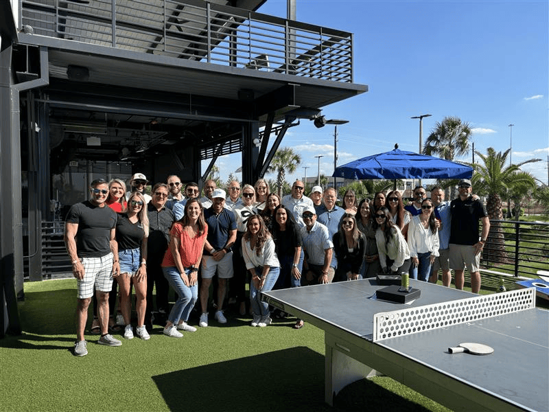Legend Homes sales team at PopStroke in Katy