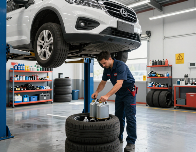 Automotive maintenance oil change service