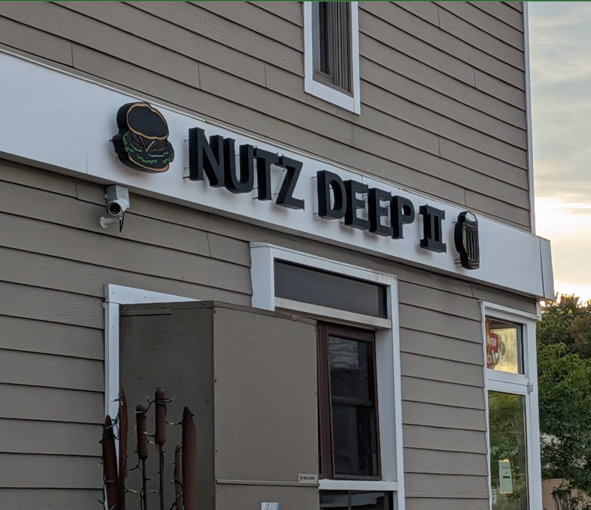 Nutz Deep II exterior on a busy evening