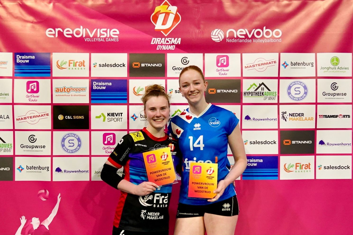 Veerle Buchwald #4
Rixt van der Wal #14 ( Friso Sneek )
©2026-Strikwerda Fotografie
Eredivisie volleybal 
Nevobo
