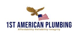 A logo for 1st American Plumbing.