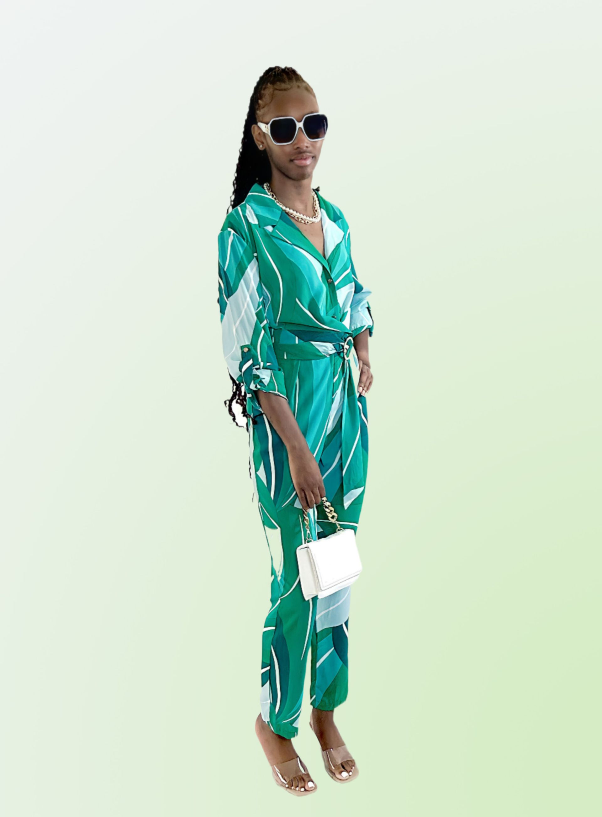 Back to Nature Green Jumpsuit