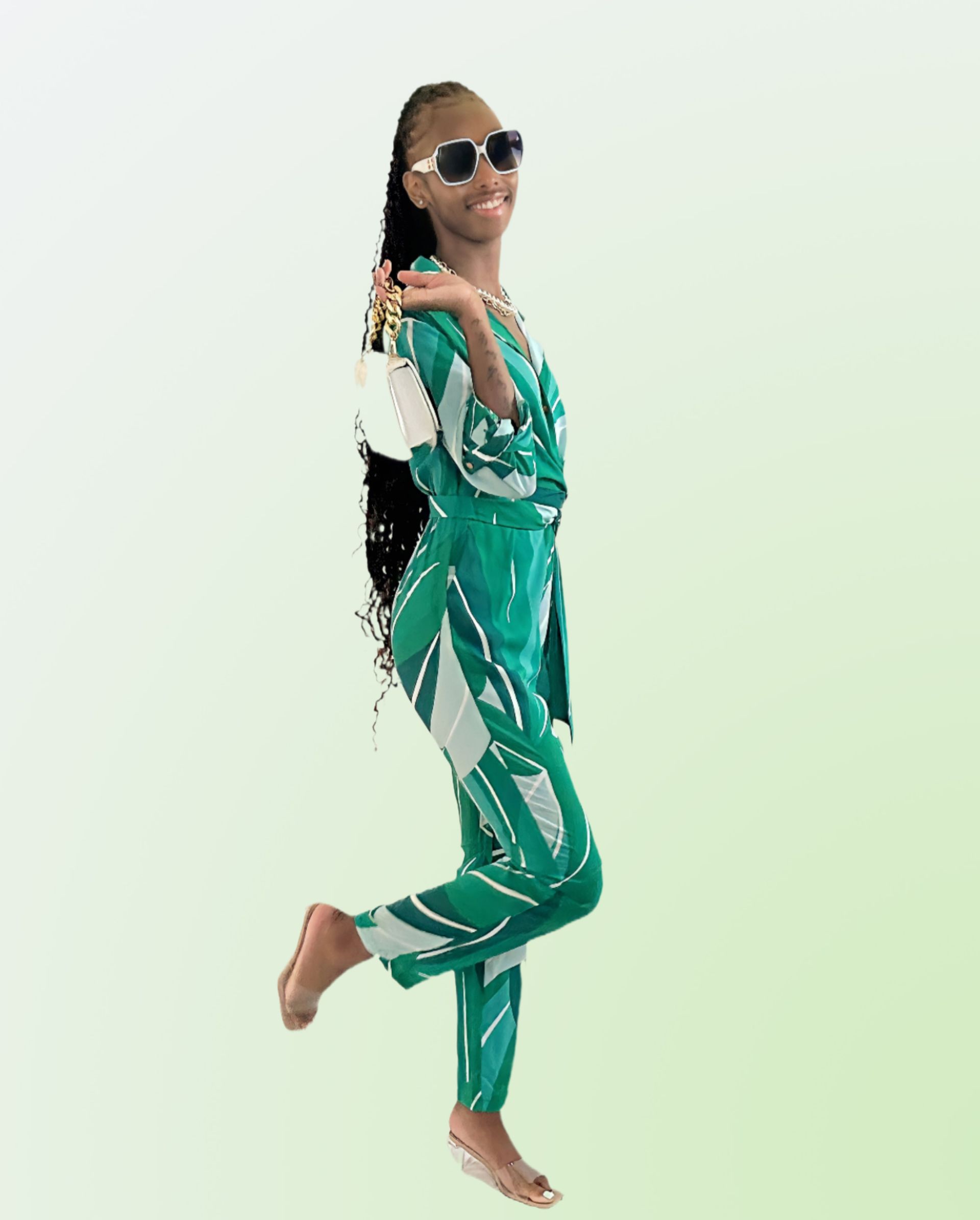 Back to Nature Green Jumpsuit