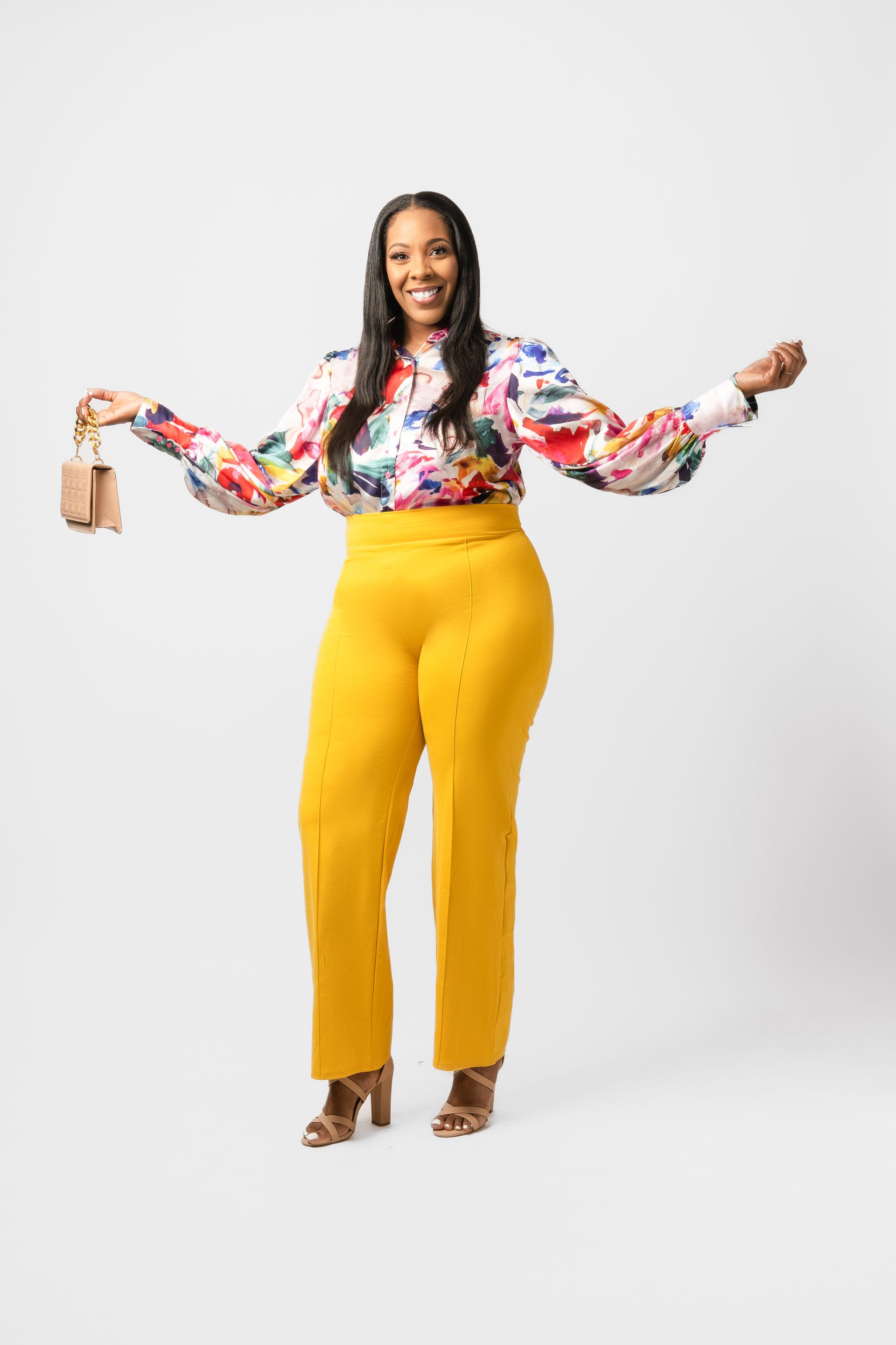 A Splash Around the World Multi-Colored Blouse