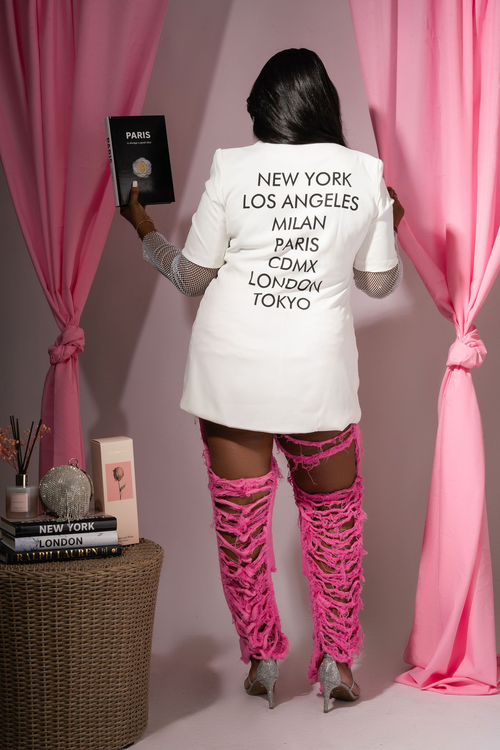 All Around The World White Blazer