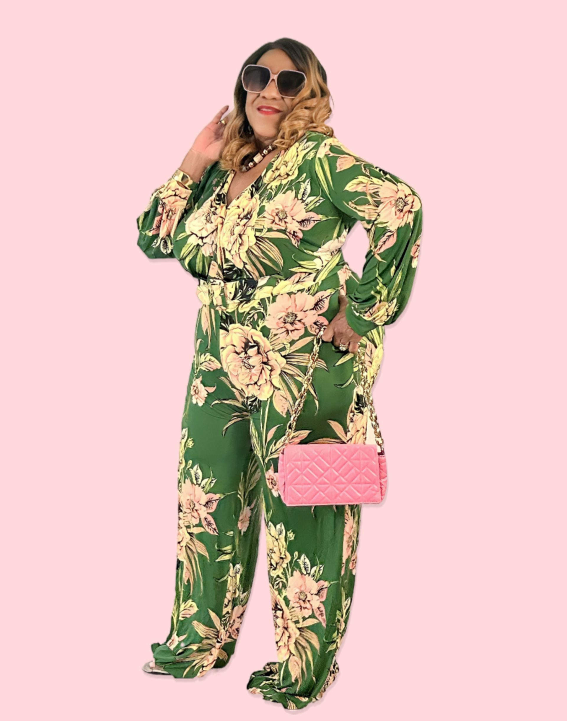 Plus Size: Date Night and a Jumpsuit w/belt