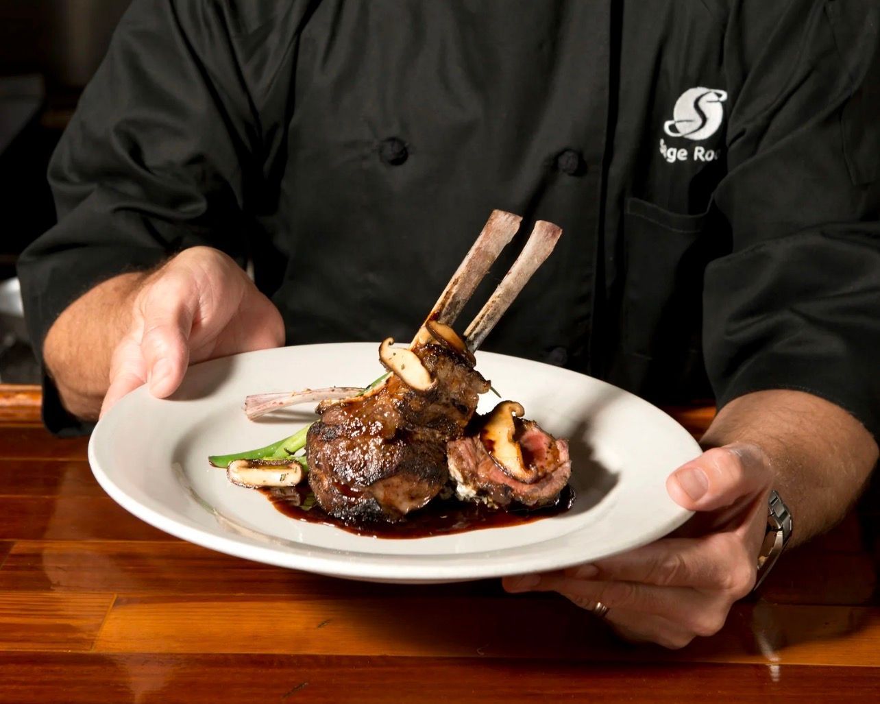 Image of an expertly prepared main course.