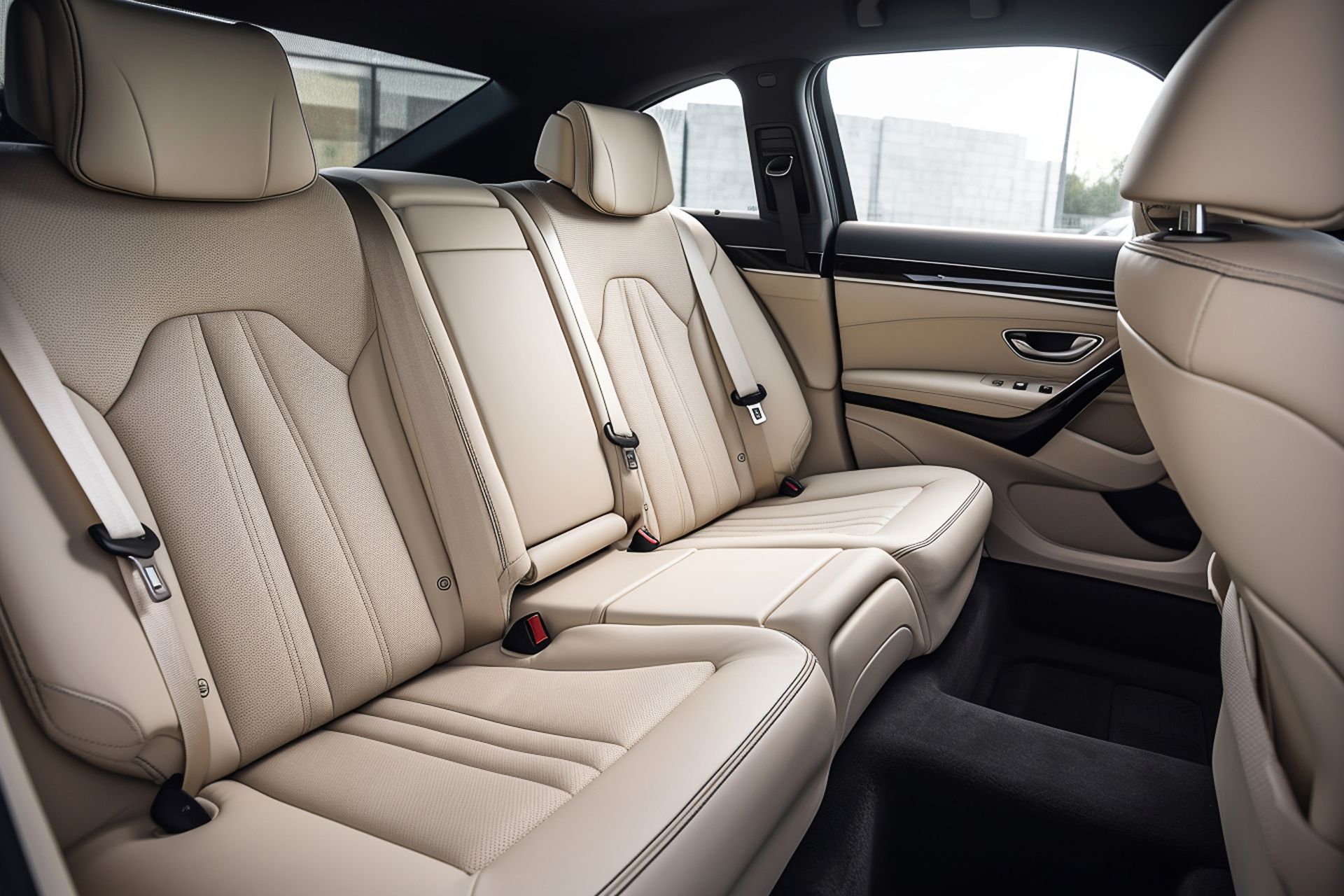 Auto weißes Leder Interieur