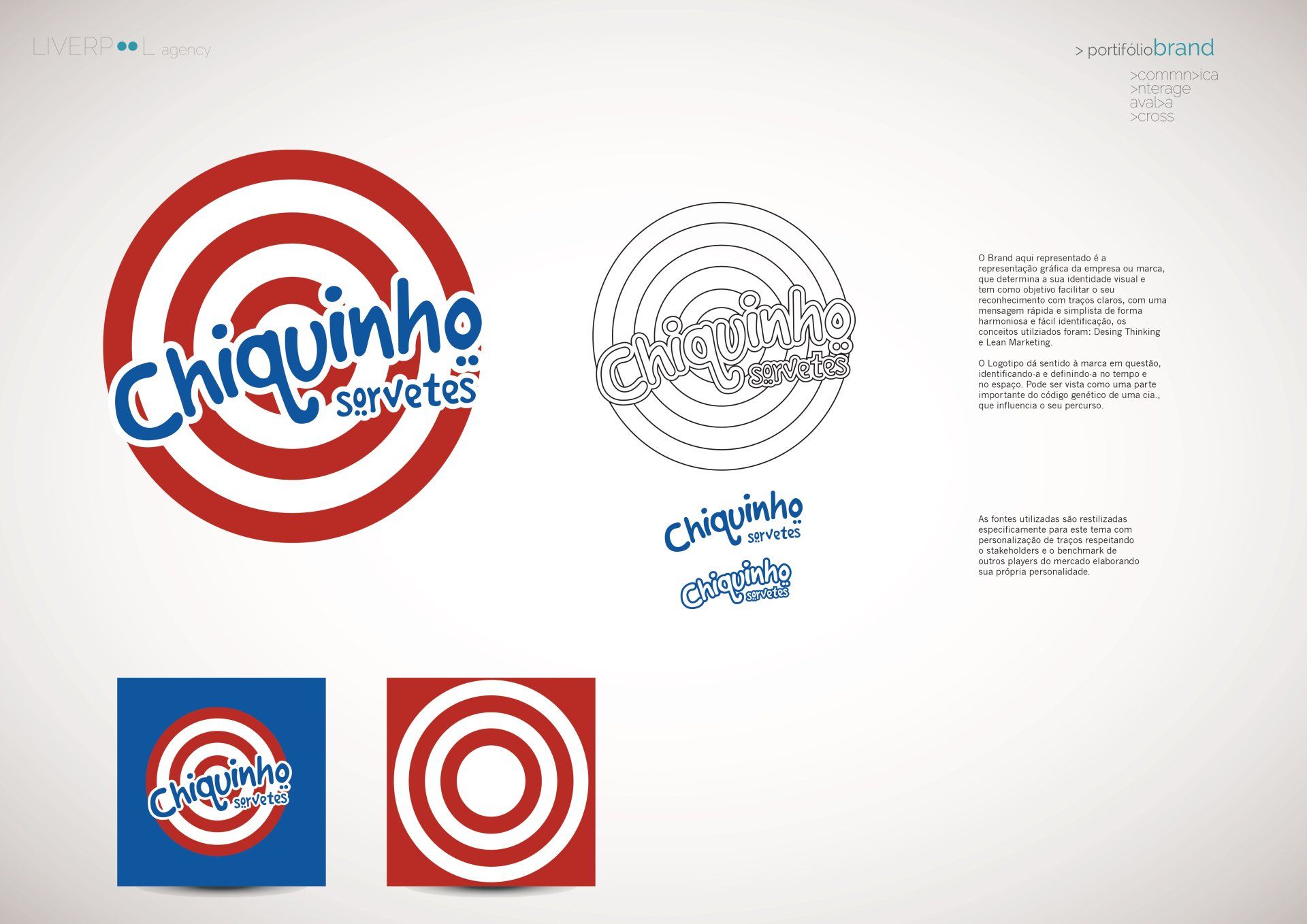 A red white and blue logo for chiquinho