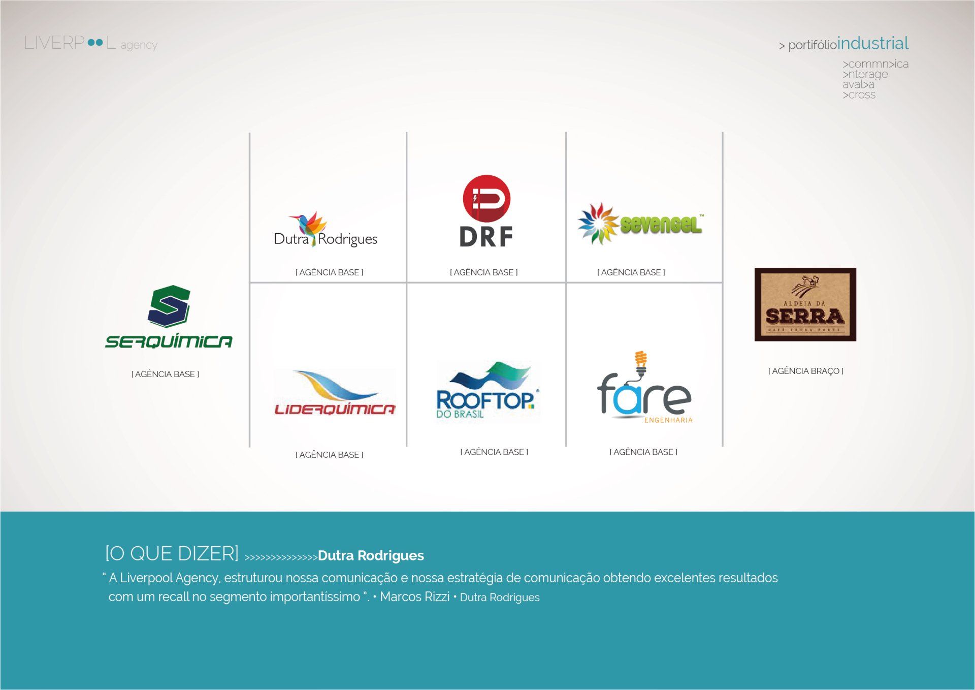 A grid of eight company logos under a