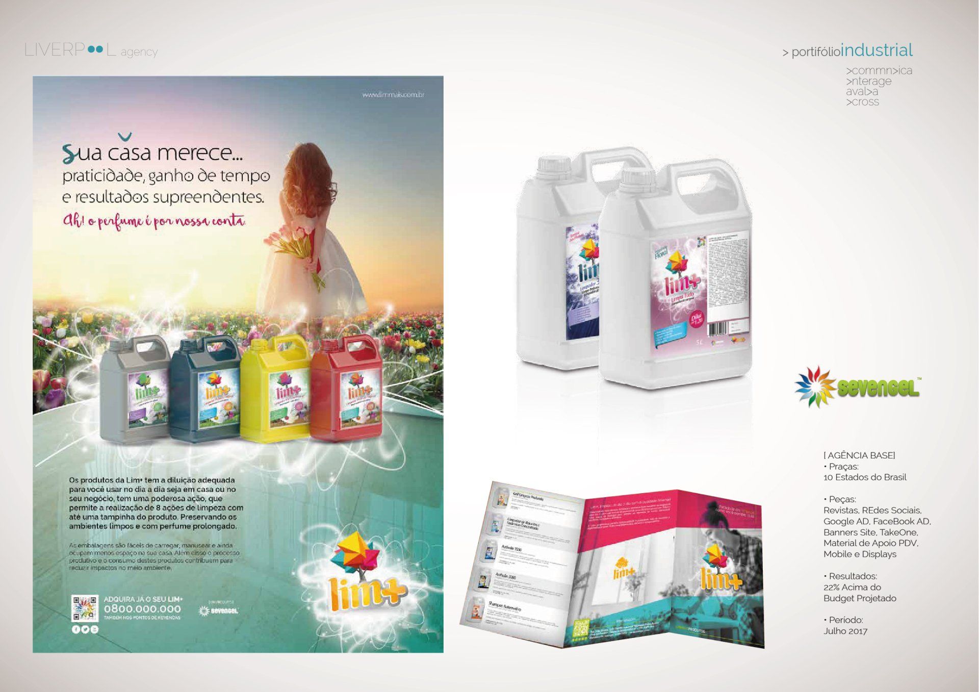 Um anúncio dos produtos de limpeza 