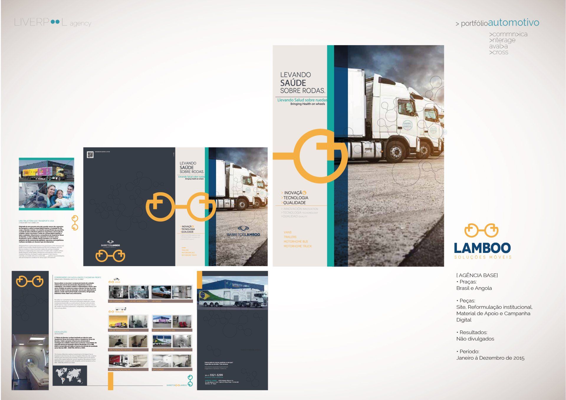 Layout de brochura corporativa para 
