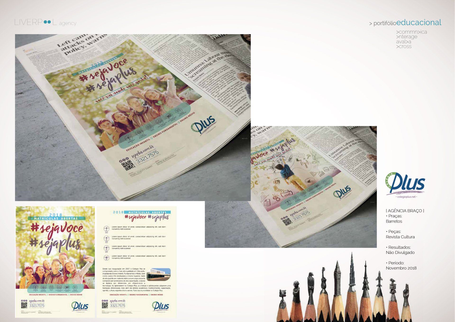 Apresentação de uma campanha de marketing impresso para a 