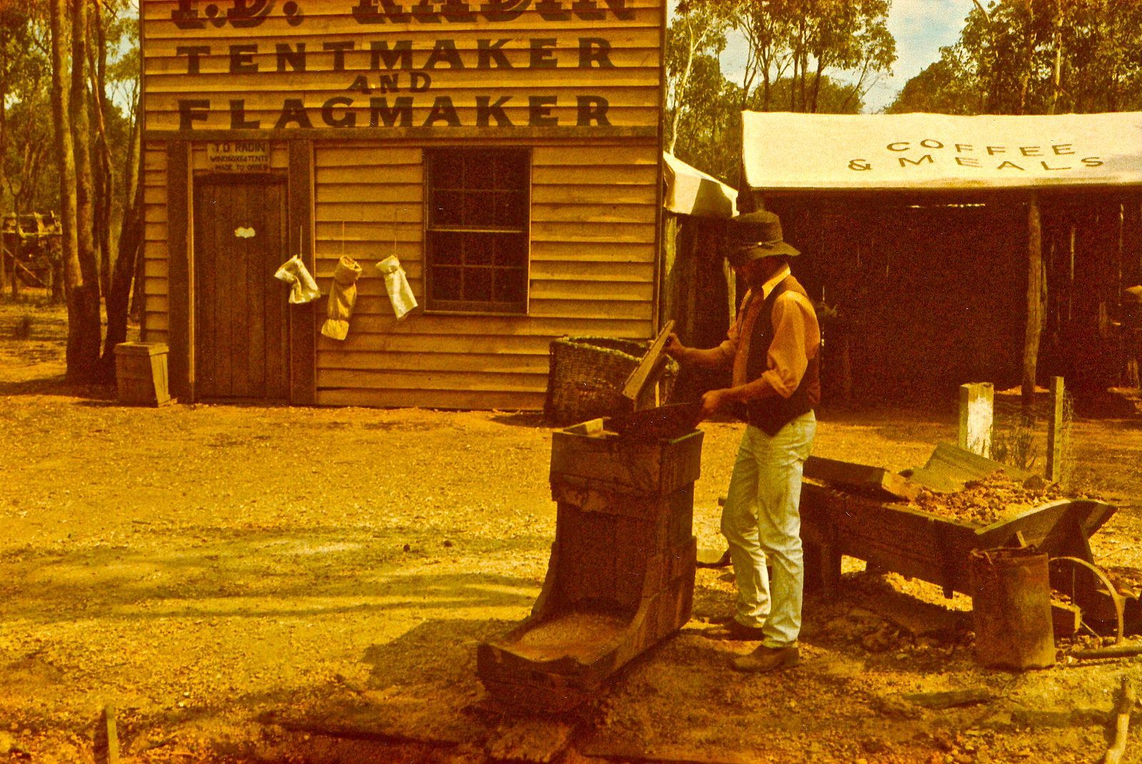 Man outside a 