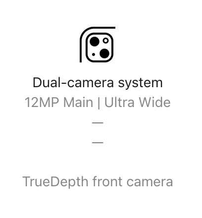 Dual-camera system 12mp main | ultra wide truedepth front camera