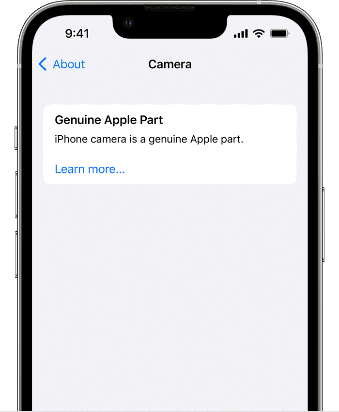 An iPhone screen showing the