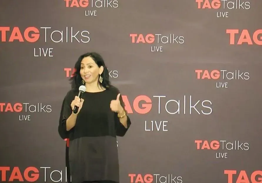 Woman speaking at a 