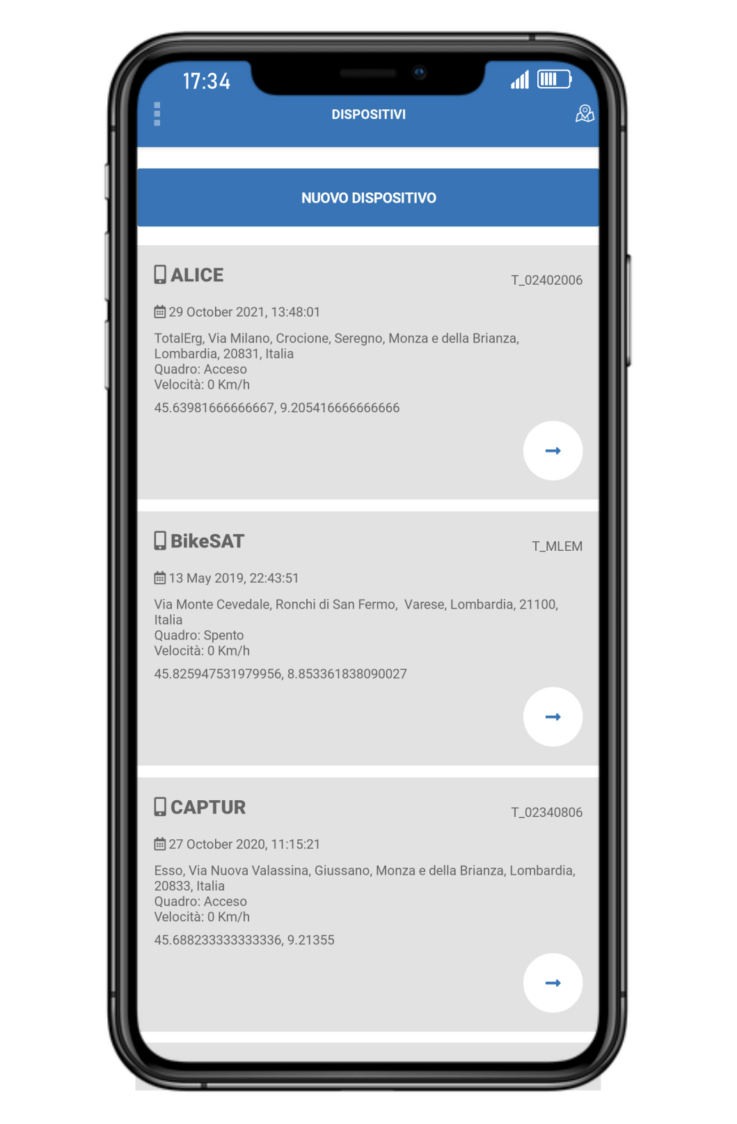 Un telefono cellulare con uno screenshot di un sito web.