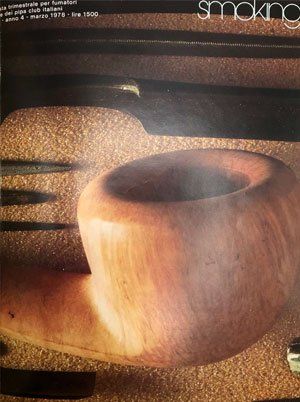 Una pipa di legno è sulla copertina di una rivista