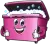 Pink cartoon dumpster