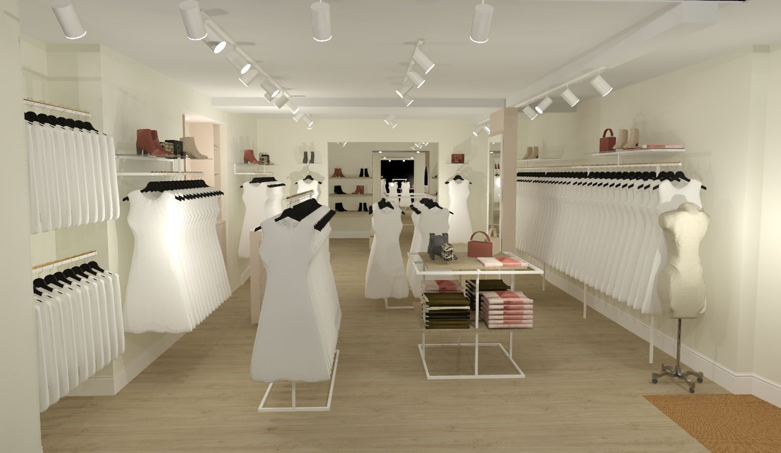 3D visual renders for farrow and ball paint studio interior design and shopfitting london