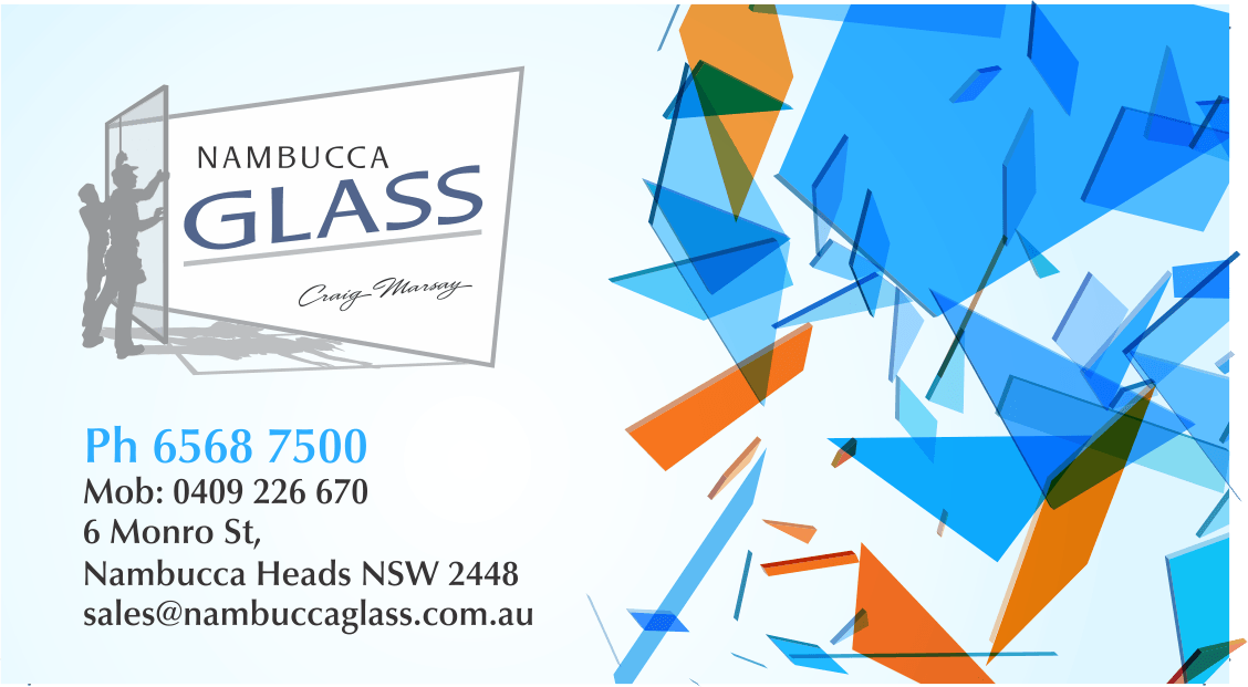 A Business Card For A Company Called Nambucca Glass — Nambucca Glass In Nambucca Heads, NSW