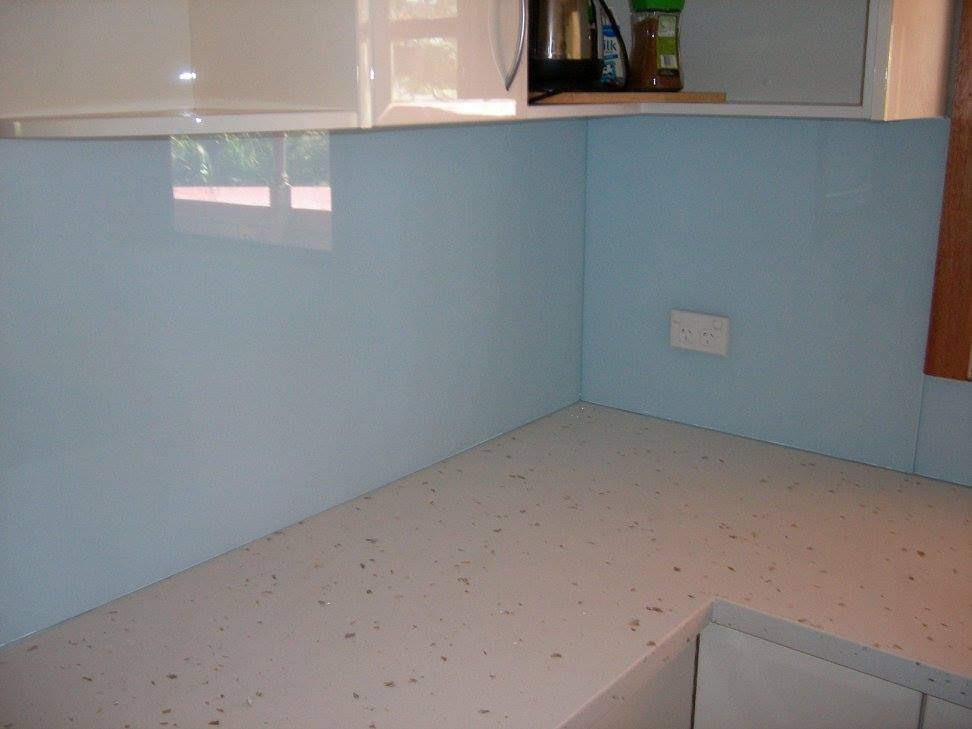 A Kitchen With White Cabinets And A White Counter Top — Nambucca Glass in Nambucca Heads, NSW