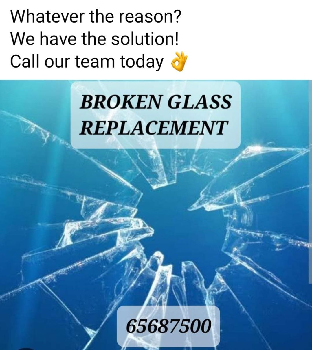 An Advertisement For Broken Glass Replacement With A Phone Number — Nambucca Glass in Nambucca Heads, NSW