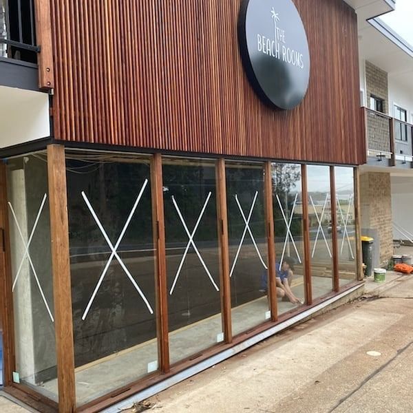 Storefront With Large Glass Windows for Repair