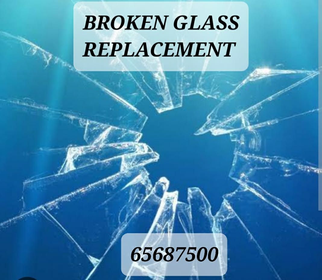 Broken Glass Replacement Ad with Shattered Glass on Background — Nambucca Glass in Nambucca Heads, NSW
